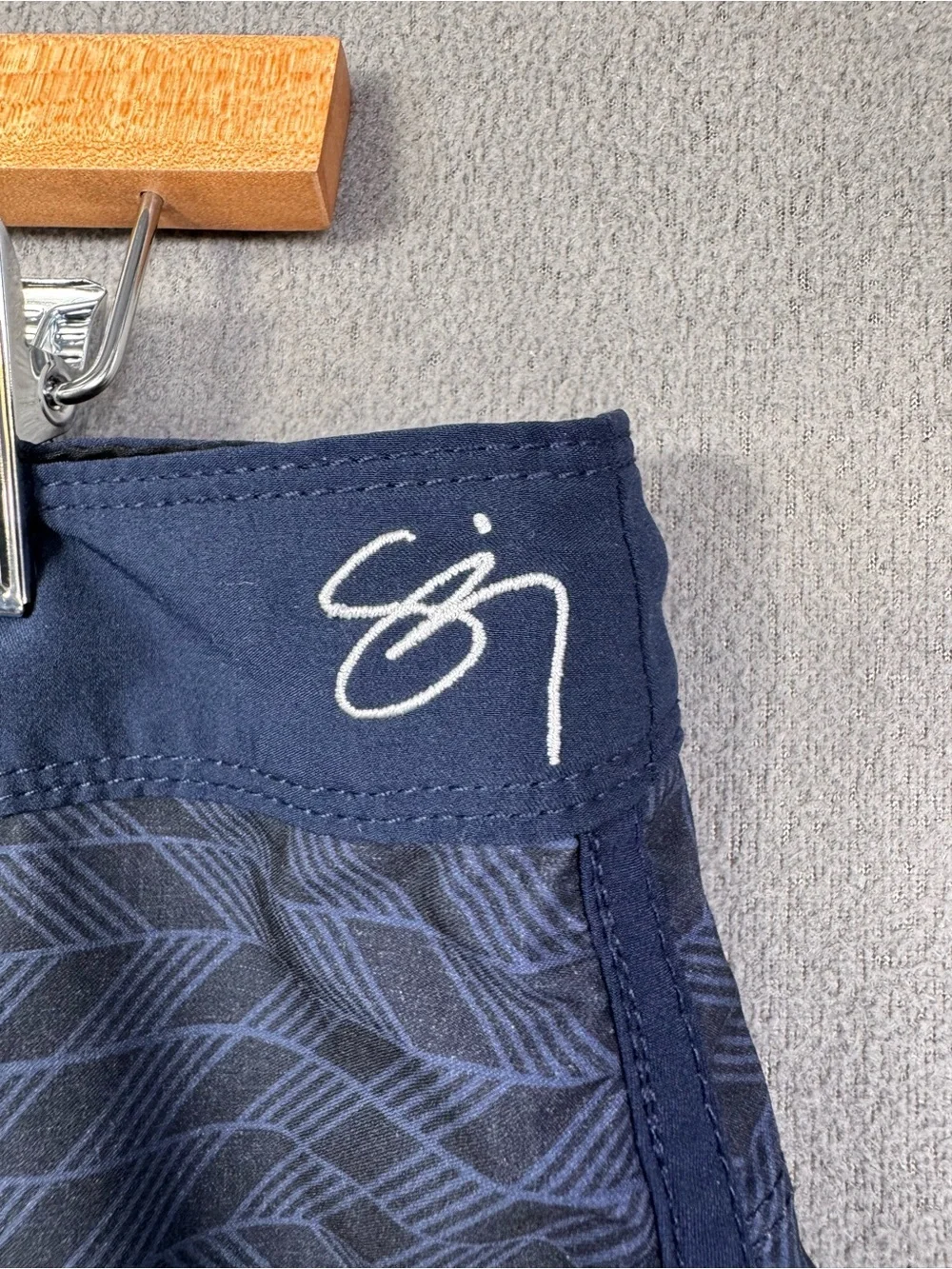 Hurley Hawaii Aloha Sig Zane Design Swim Board Trunks Blue Island Shorts, 32